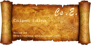 Csipes Edina névjegykártya