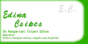 edina csipes business card